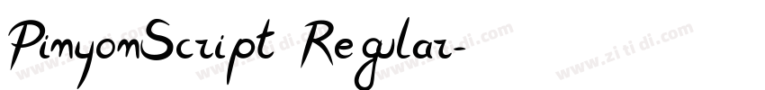 PinyonScript Regular字体转换